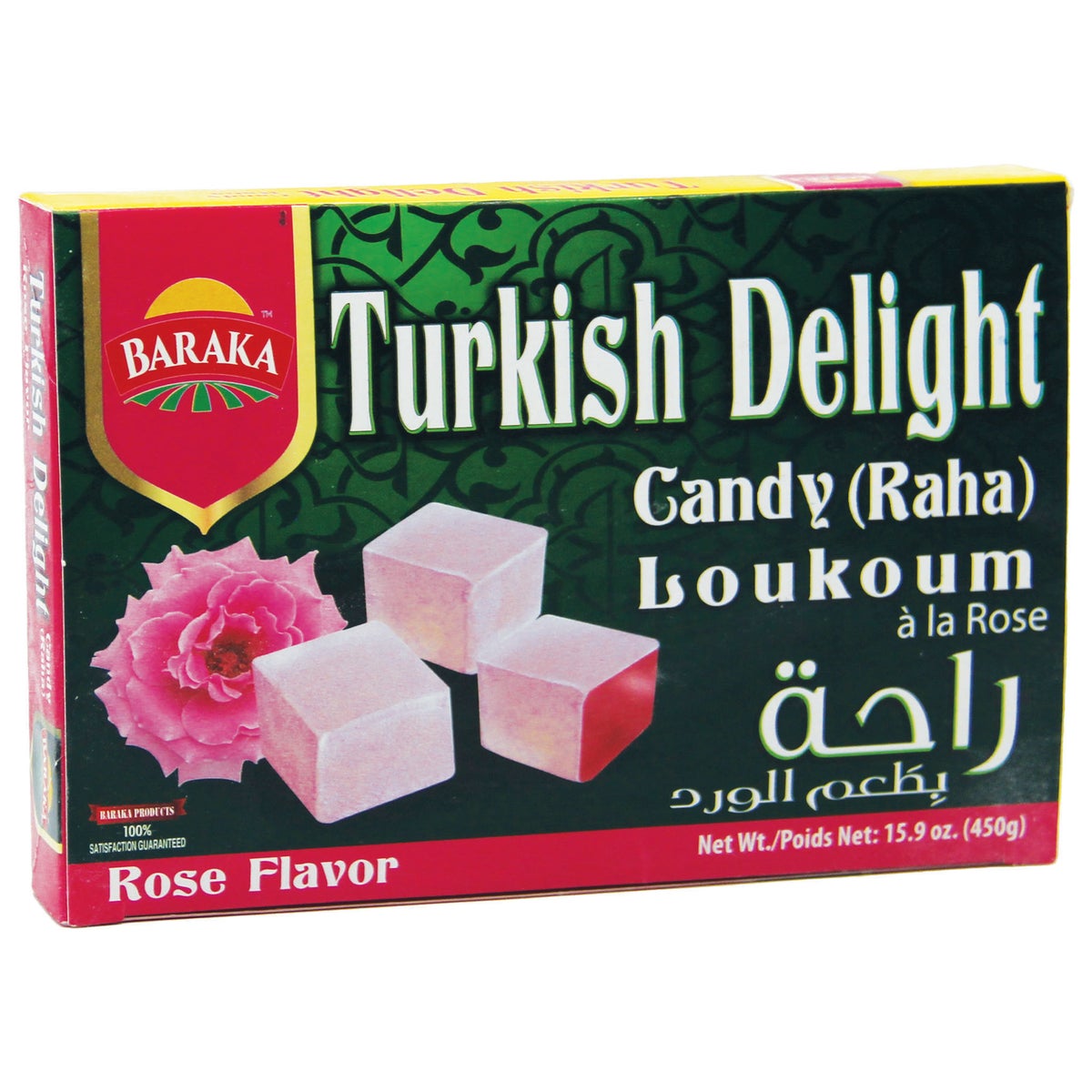 Rose Flavor Turkish Delights Raha "Baraka" 450 g x
